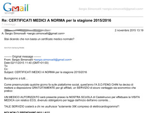 Gmail - Re: CERTIFICATI MEDICI A NORMA per la stagione 2015/2016